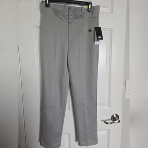 New Adidas Gray Baseball pants size youth Large.